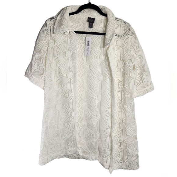 Chicos Travelers Collection Braided Stitch Jacket Womens Small - Picture 4 of 14